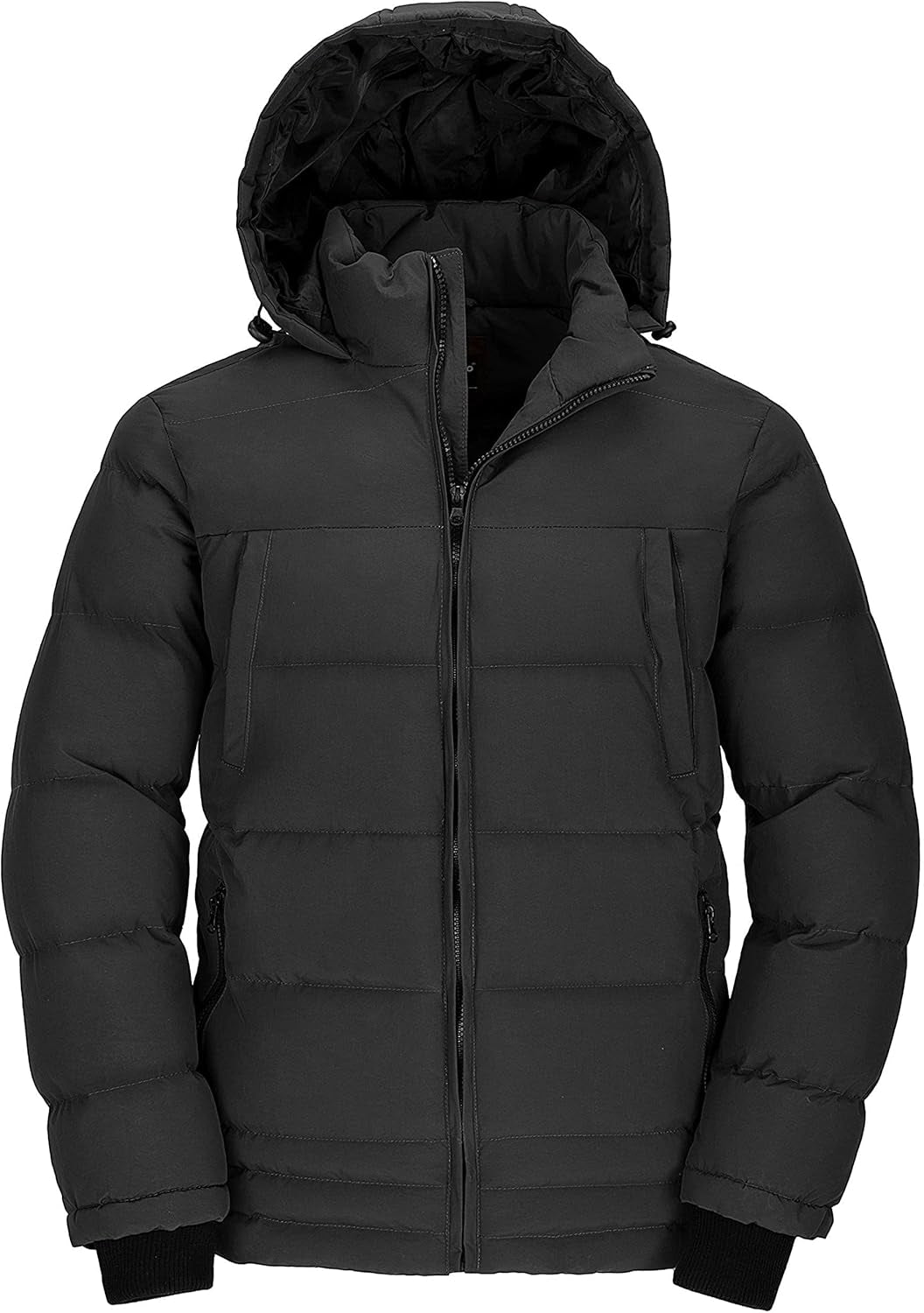 Men'S Thicken Puffer Jacket Insulated Water-Resistant Warm Winter Coat with Hood